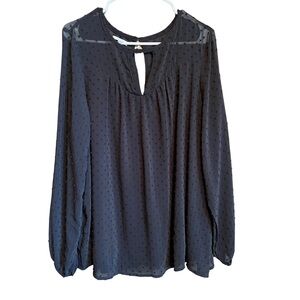 Maurices Black Textured Blouse